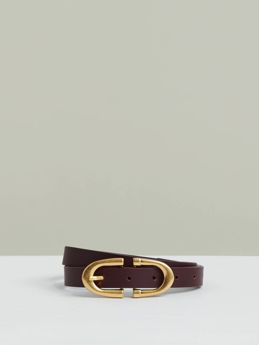 Reiss Value - Horseshoe Belt in Burgundy
