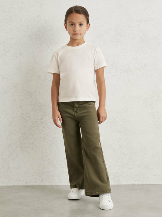 Reiss Affordable - 3-9 yrs Cotton Crew Neck T-Shirt in Ivory