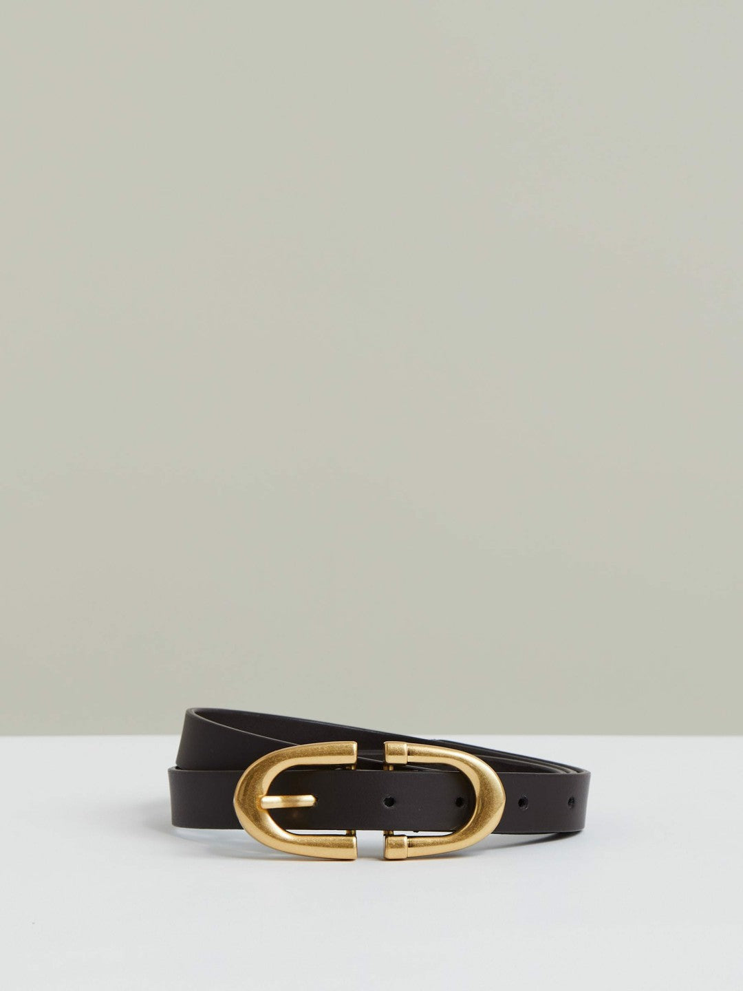 Reiss Deal - Horseshoe Belt in Chocolate