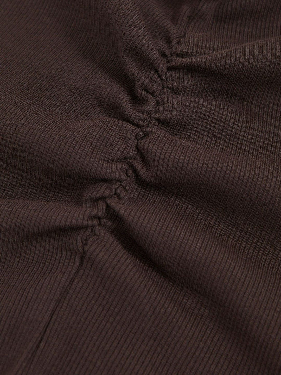 Reiss Offer - 4-9 yrs Cotton Ruched Long-Sleeve T-Shirt with Stretch in Chocolate