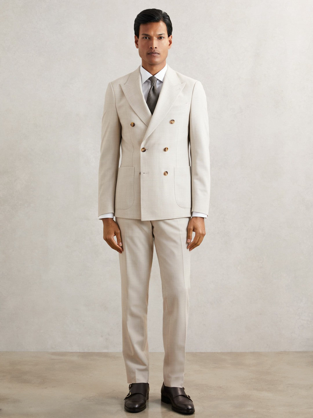 Reiss Deal - Suit Jacket in Stone