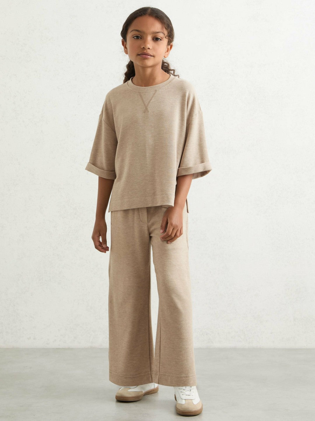 Reiss 9-13 yrs Top And Trousers Lounge Set in Oatmeal