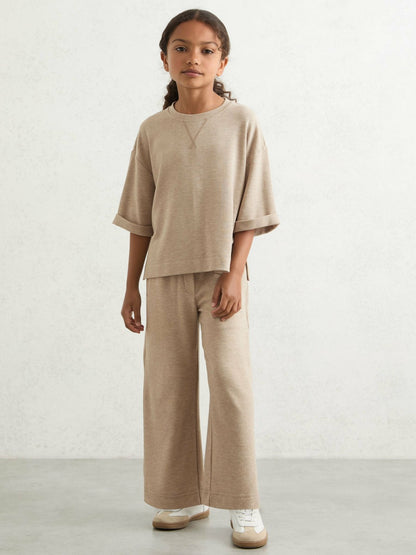 Reiss 9-13 yrs Top And Trousers Lounge Set in Oatmeal