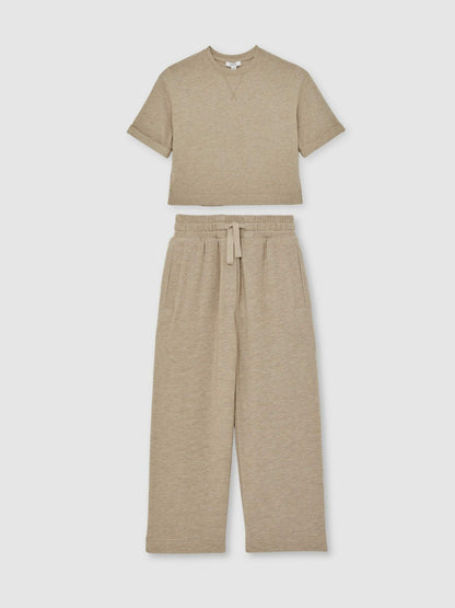 Reiss 9-13 yrs Top And Trousers Lounge Set in Oatmeal