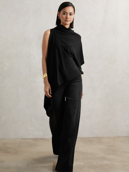Reiss Offer - Cape Detail Top in Black