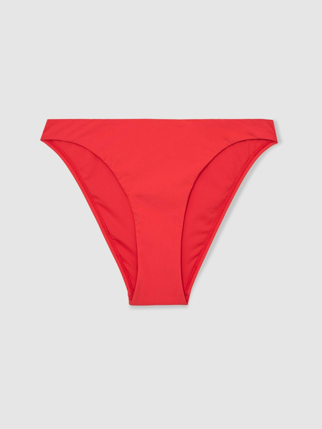 Reiss Offer - High Cut Bikini Bottoms in Coral Red