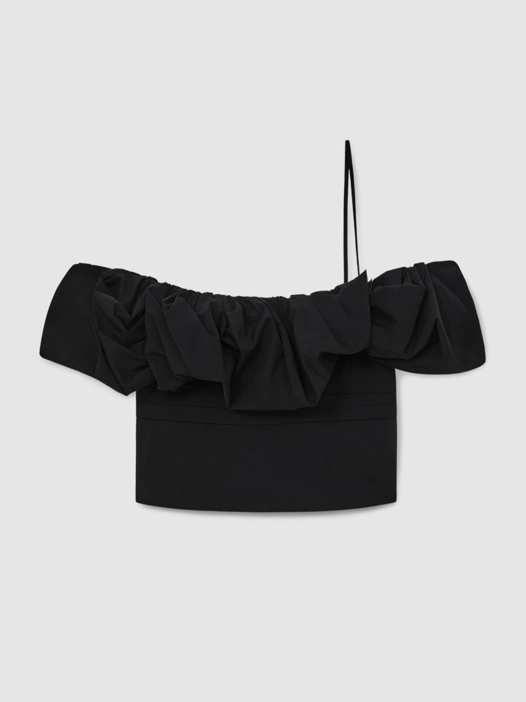 Reiss Value - Sculptural Strapless Top in Black