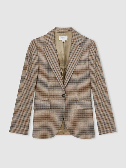 Reiss Popular Choice - Jacket in Neutral Check
