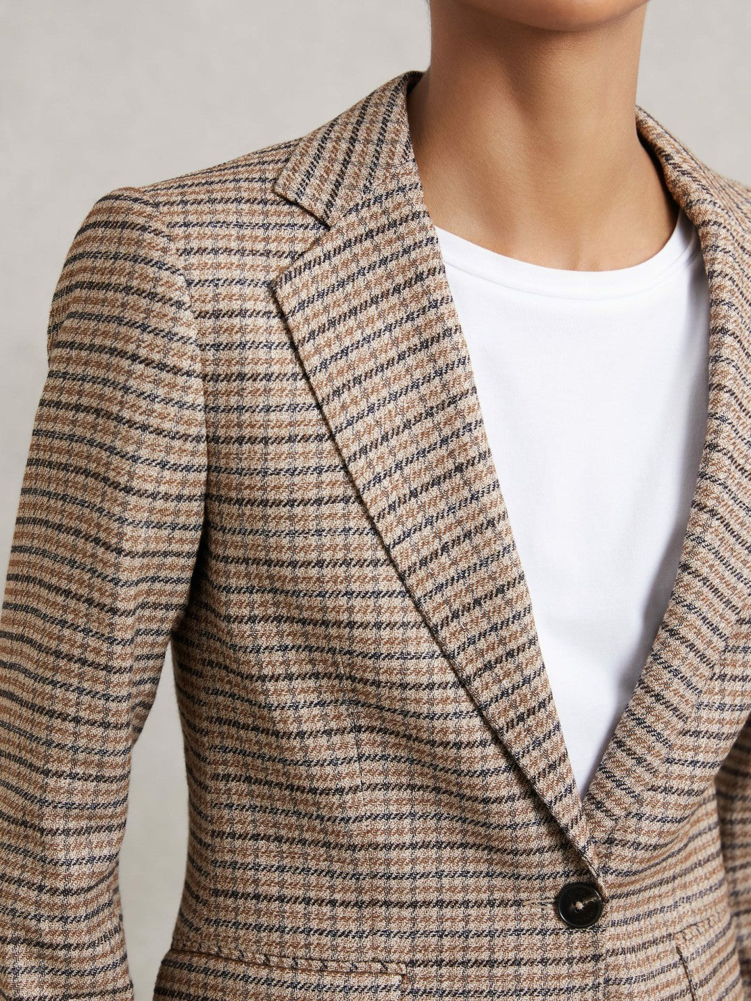Reiss Popular Choice - Jacket in Neutral Check