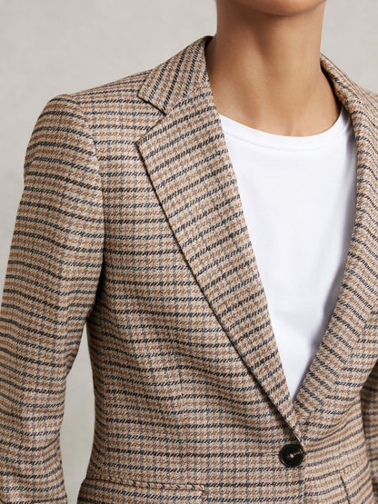 Reiss Popular Choice - Jacket in Neutral Check
