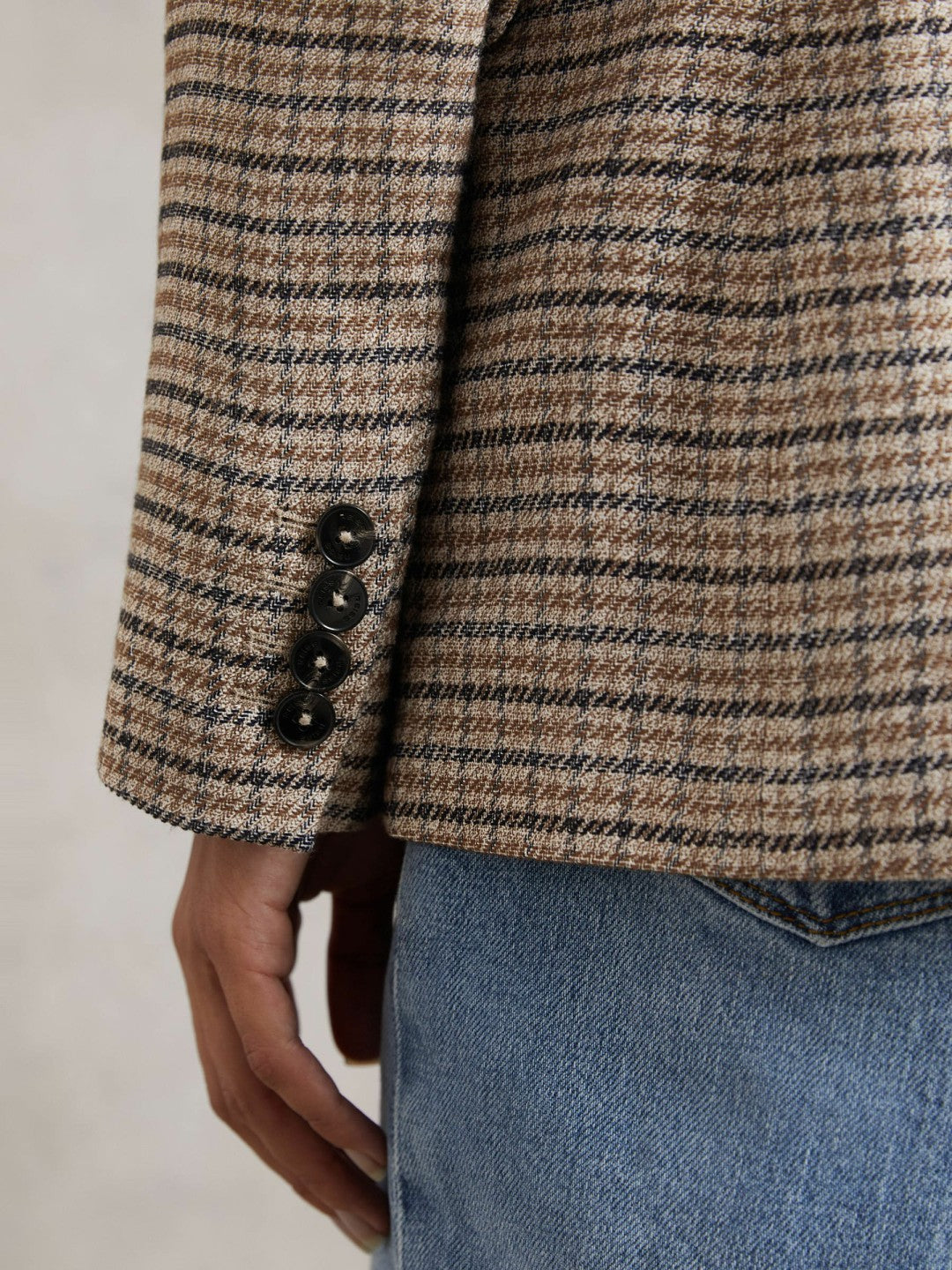 Reiss Popular Choice - Jacket in Neutral Check