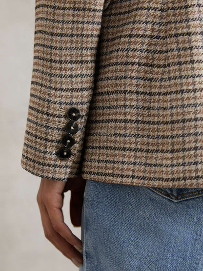 Reiss Popular Choice - Jacket in Neutral Check