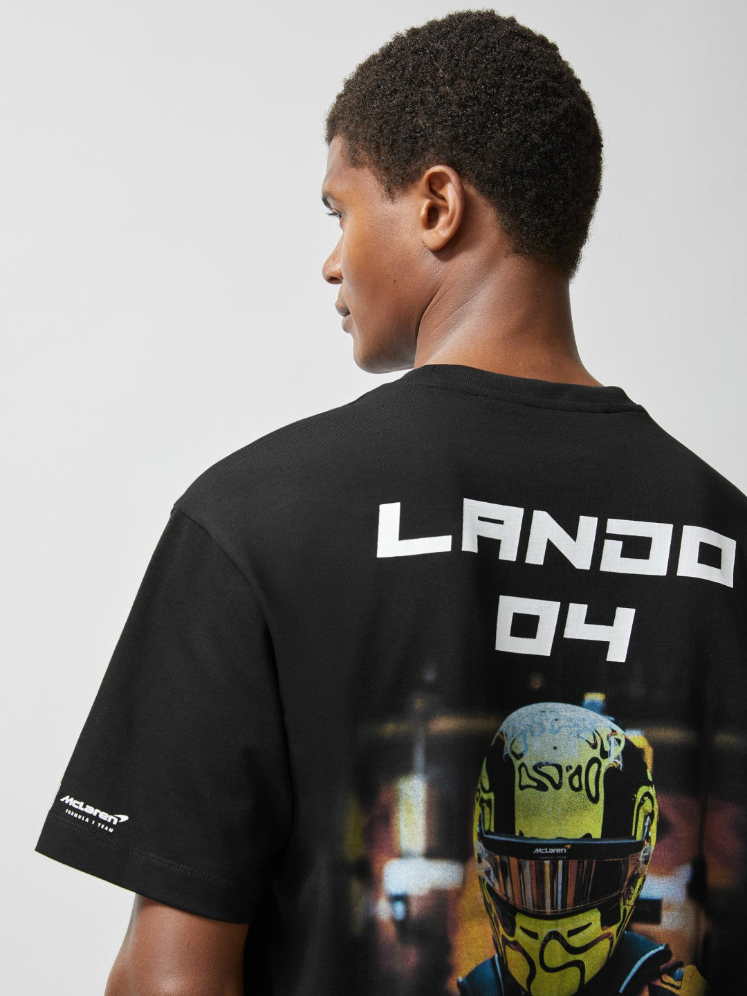 Reiss McLaren F1 Team Lando-Print T-Shirt Unisex Fit in Black