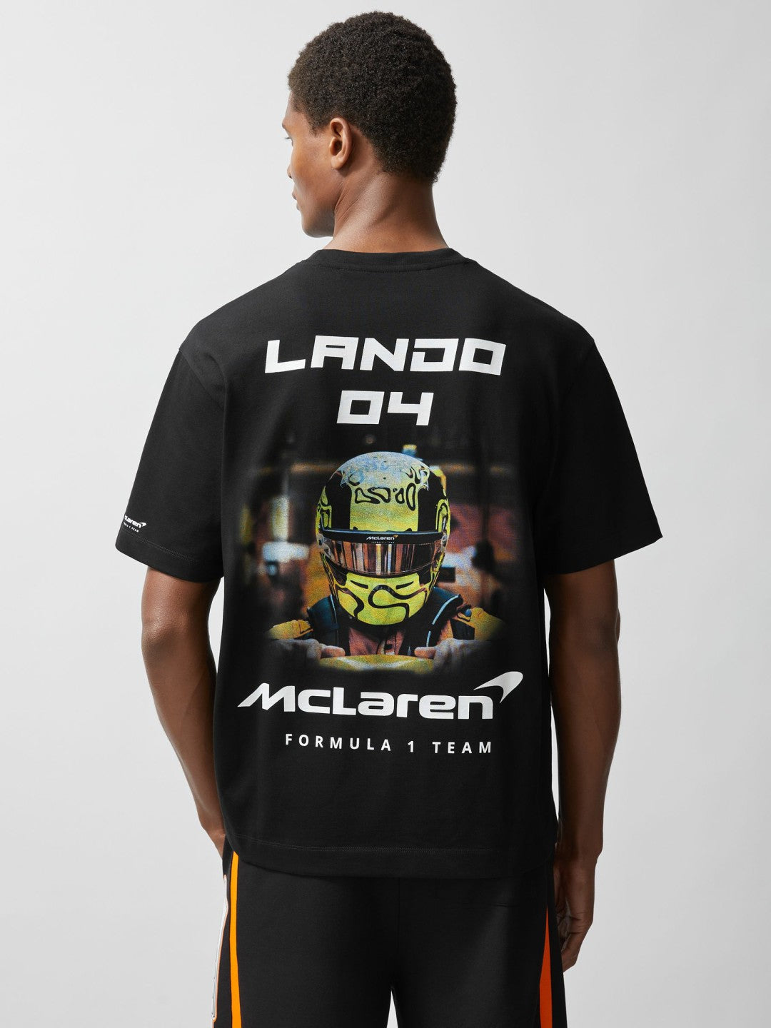 Reiss McLaren F1 Team Lando-Print T-Shirt Unisex Fit in Black