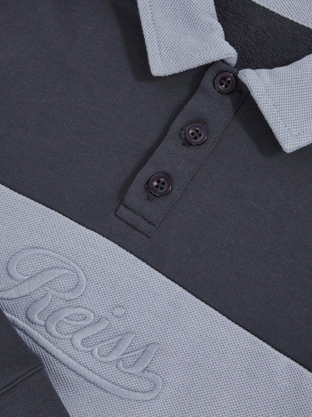 Reiss 9-13 yrs Cotton Logo-Embroidery Rugby Polo Shirt in Airforce Blue/Navy Blue