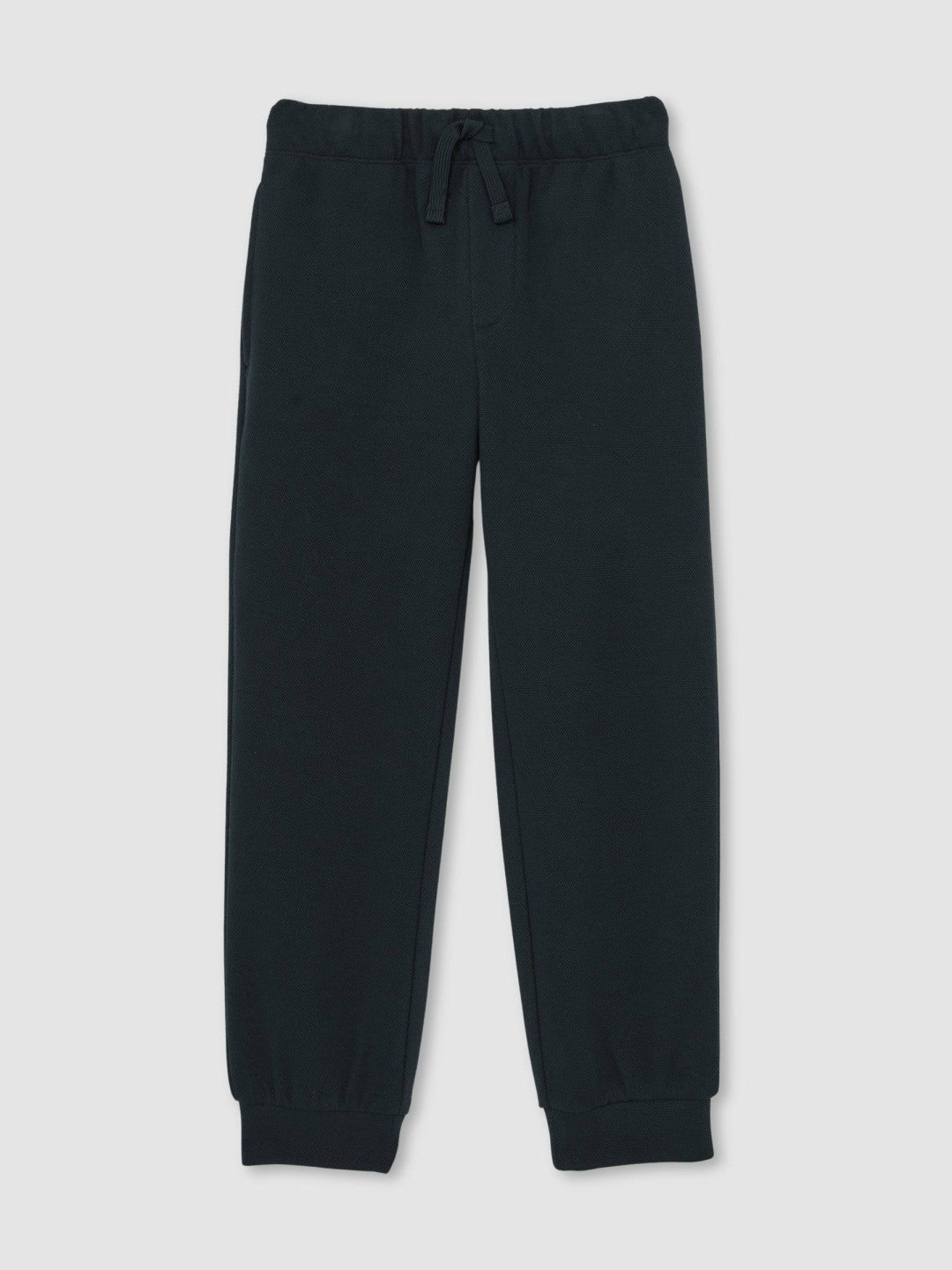 Reiss Featured - Cotton-Blend Textured Cuffed Joggers in Navy