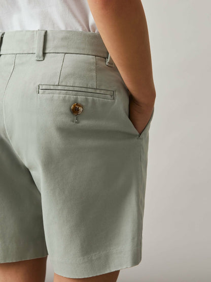 Reiss 3-9 yrs Cotton Chino Shorts with Stretch in Pistachio